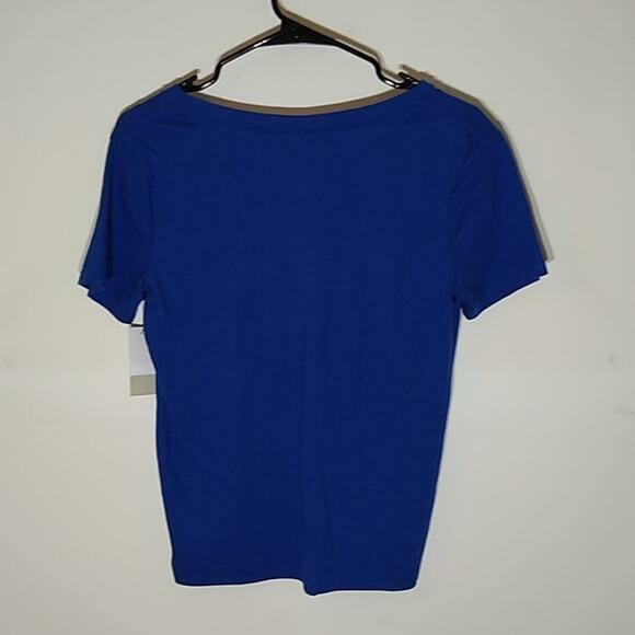 NWT BP navy short sleeve blouse. V-neck Size XS - Picture 6 of 8